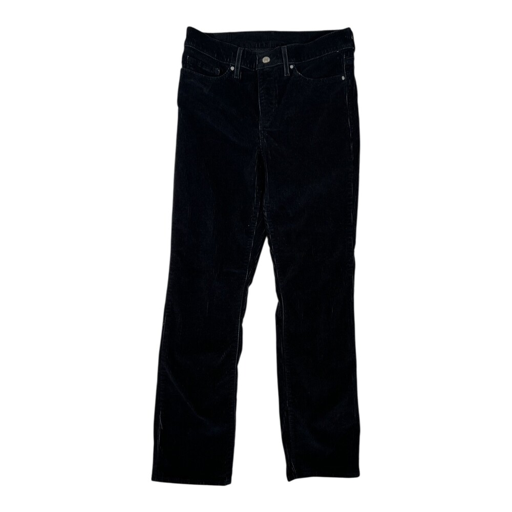 Levi's Corduroy Black Straight Leg Pants Women's Size 29x30 Y2K